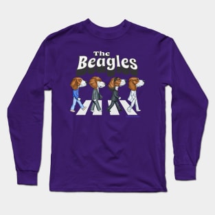 Classic street crossing by Beagles Dogs on a tee The Beagles Long Sleeve T-Shirt